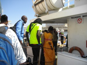 boarding ferry